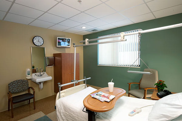 patient room at UPMC Northwest